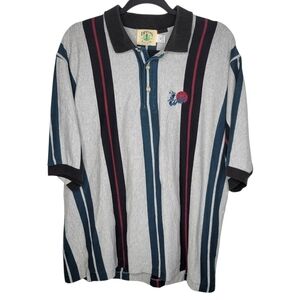 Vintage 90s The Witch Golf Club Striped Polo Mens Size XL